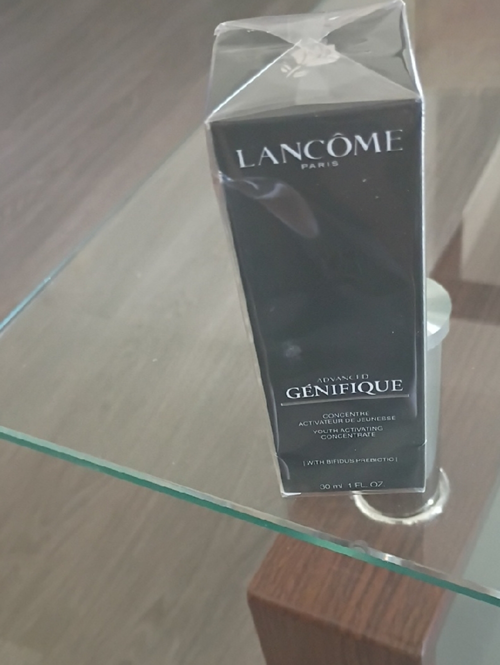 Lancôme beige and gold skincare box